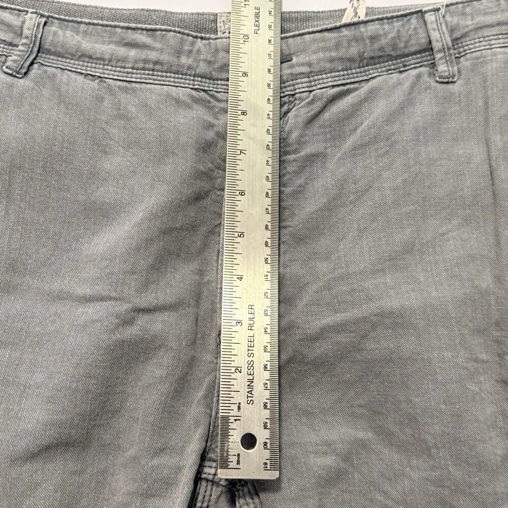 Faherty Linen Cotton Blend Light Gray Cargo Shorts Men's Size 38 Waist 9